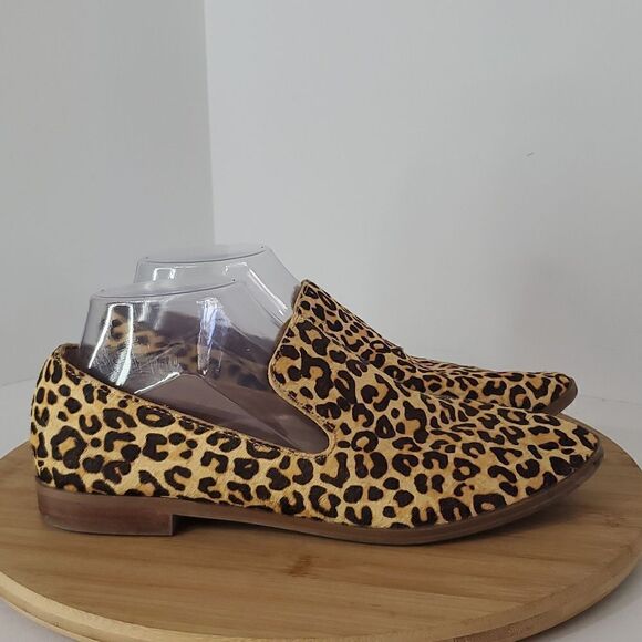 Crown Vintage Animal Print Calf Hair Carla 2 Loafer Closed Toe Women's 8.5 - Picture 1 of 10